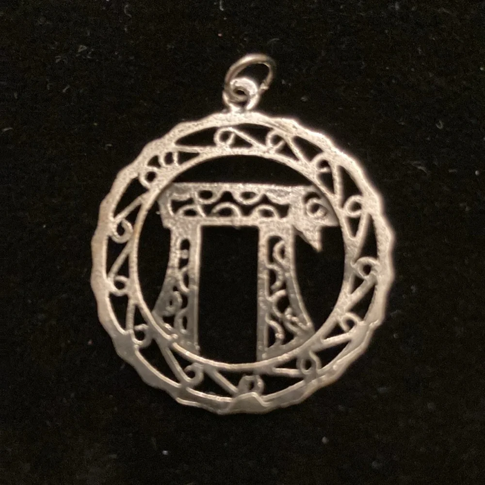 Large Silver Filagree Chai “Life” Pendant; Unmarked